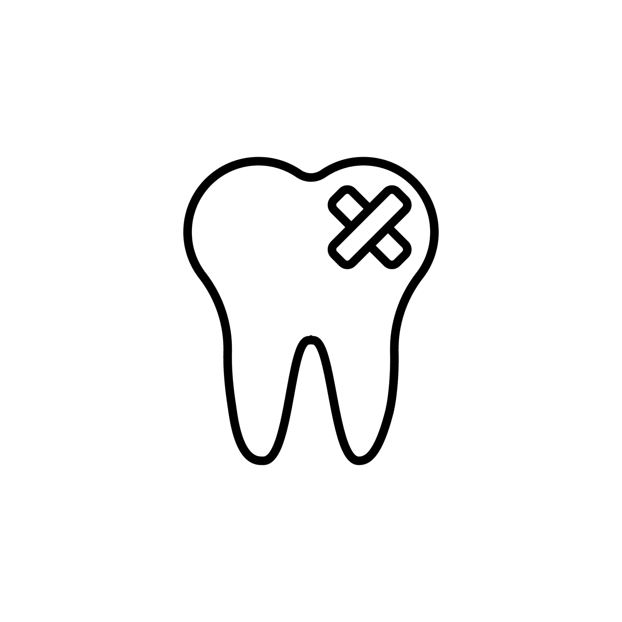 icône d'une dent endomagée
